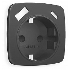 Накладка для розетки с заземлением и со шторками и 2хusb type a и c ambrella volt quant op9100